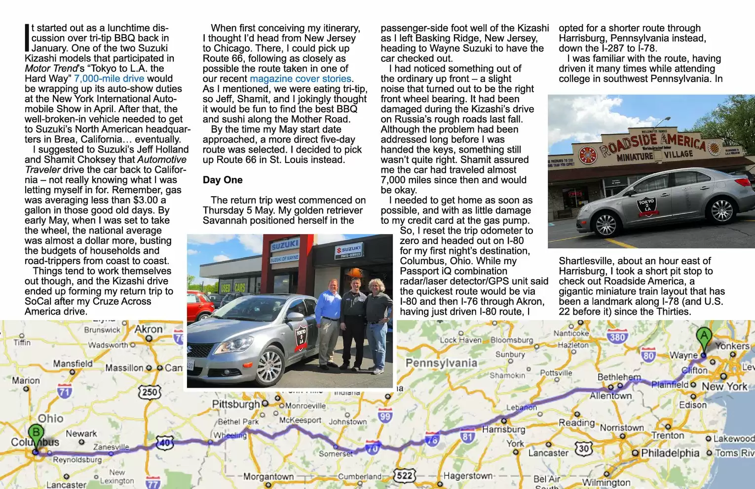 Automotive Traveler Magazine: 2011 05 New Jersey To LA Suzuki Kizashi Part 1 Page 2